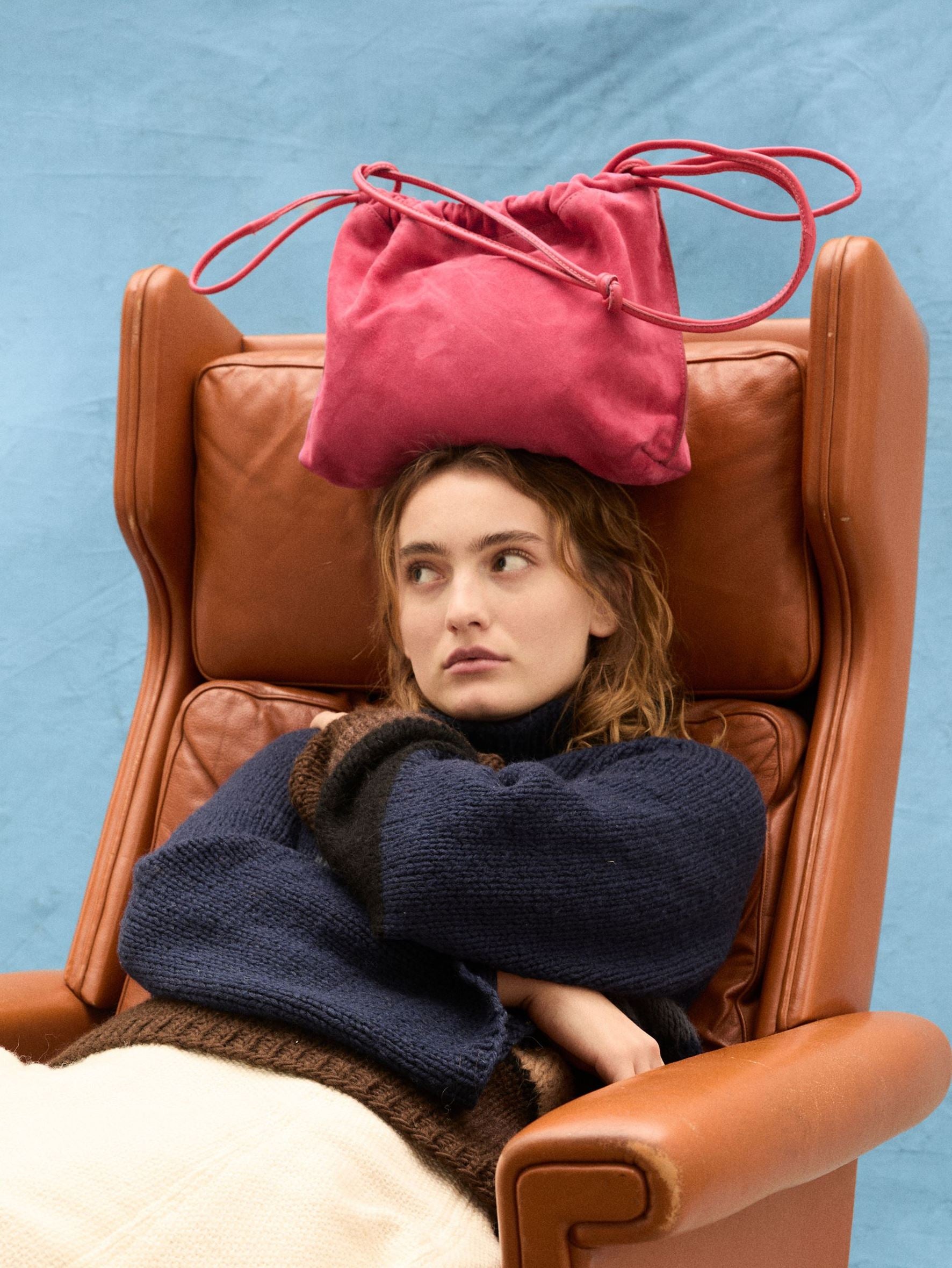 Becksöndergaard, Suede Giana Bag - Carmine Pink, bags, bags, bags, bags, bags, gifts, gifts, black week, black week