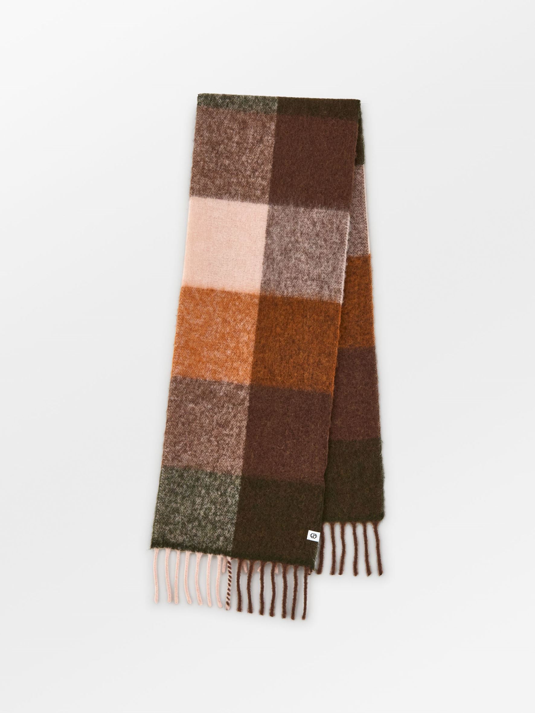 Becksöndergaard, Checkavanna Scarf - Hot Fudge Brown, scarves, archive, scarves, archive, scarves, black week, black week