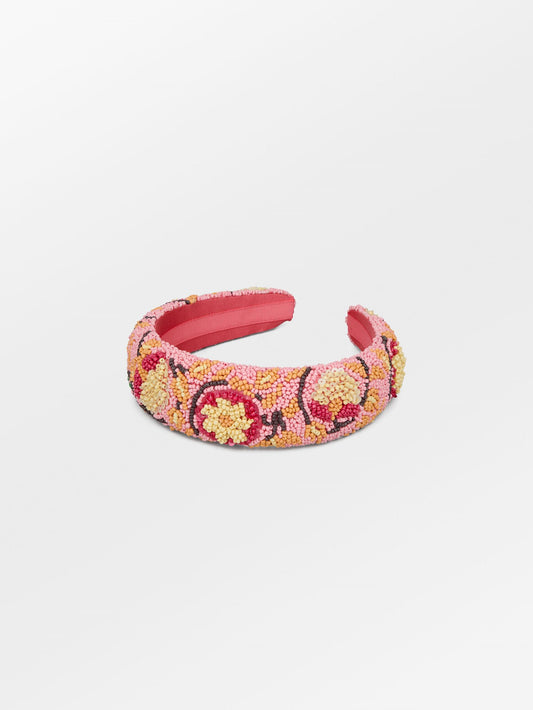 Becksöndergaard, Asflora Wide Beaded Hairbrace - Shell Pink, accessories, accessories