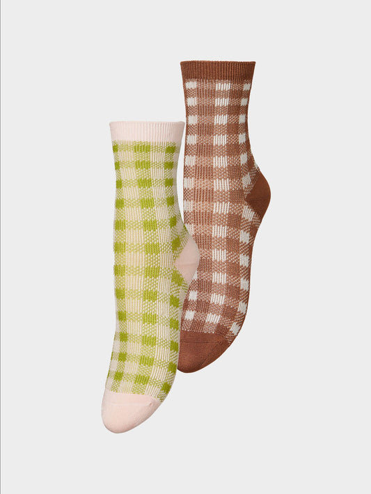 Becksöndergaard, Skylar Funkie Sock 2 Pack - Brown/Rose, socks
