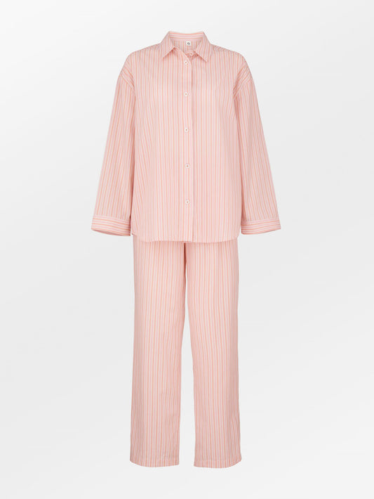 Becksöndergaard, Stripel Pyjamas Set - Peach Whip Pink, homewear, sale, homewear, sale