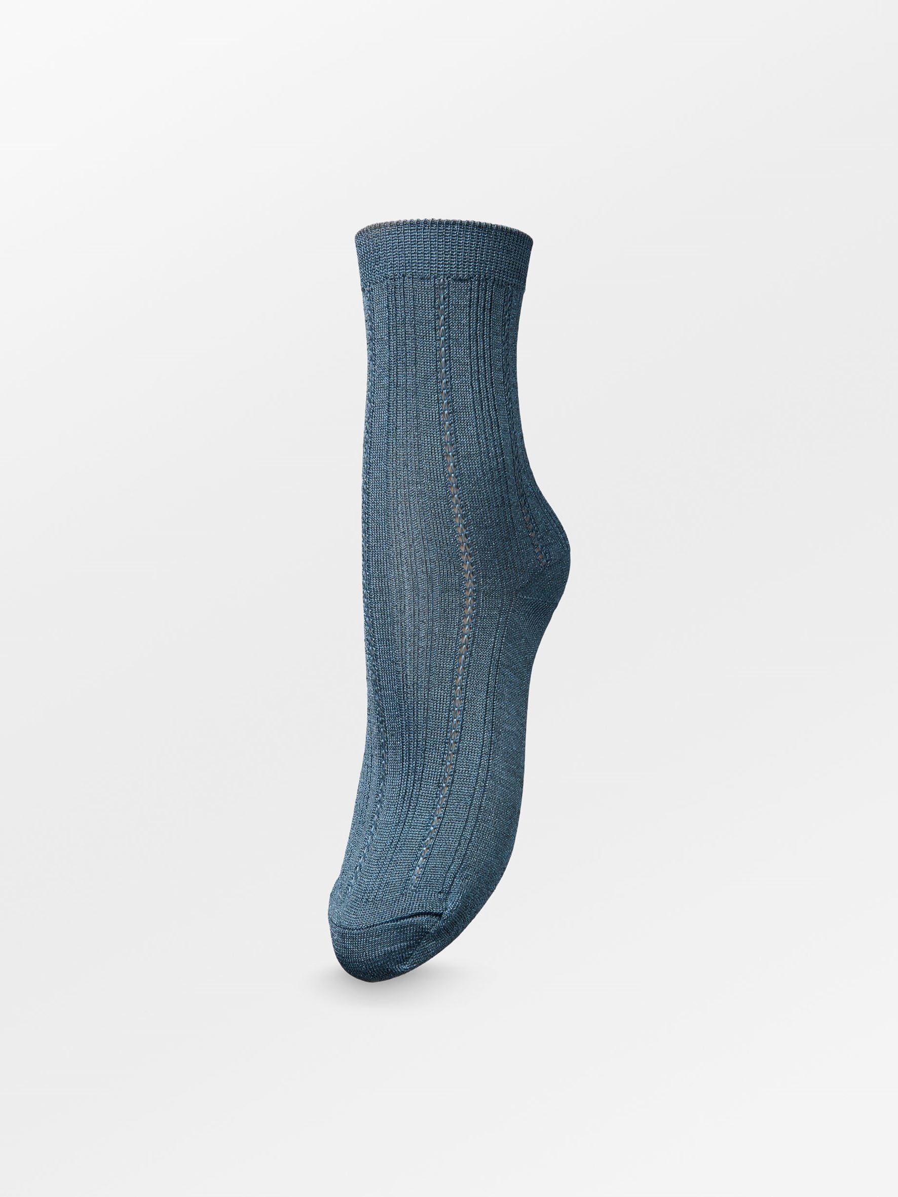 Becksöndergaard, Glitter Drake Sock - Light Grey Melange, socks, archive, socks