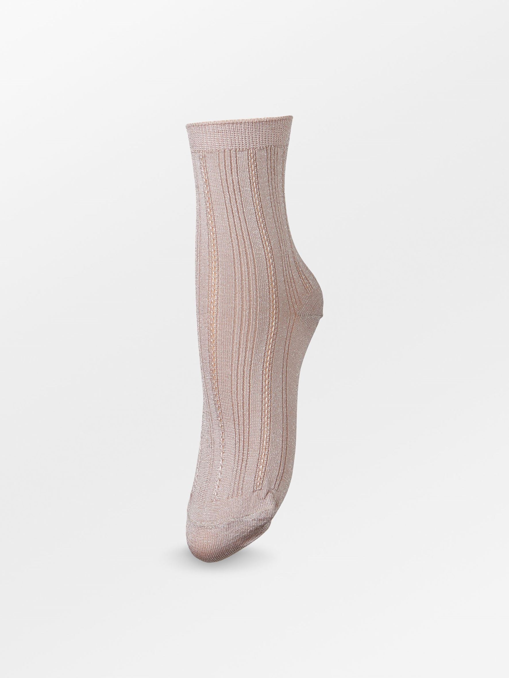 Glitter Drake Sock - Fawn Pink Socks Becksöndergaard.dk   