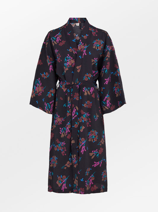 Becksöndergaard, Ivoria Floral Luelle Kimono - Black, archive, homewear, sale, homewear, sale, archive, gifts, sale, archive